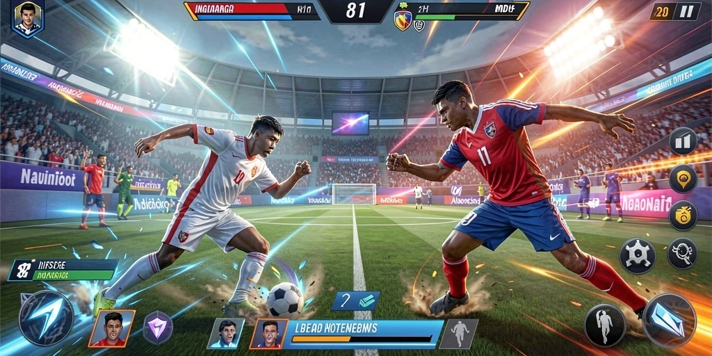 Screenshot momen pertempuran dengan musuh yang menantang.