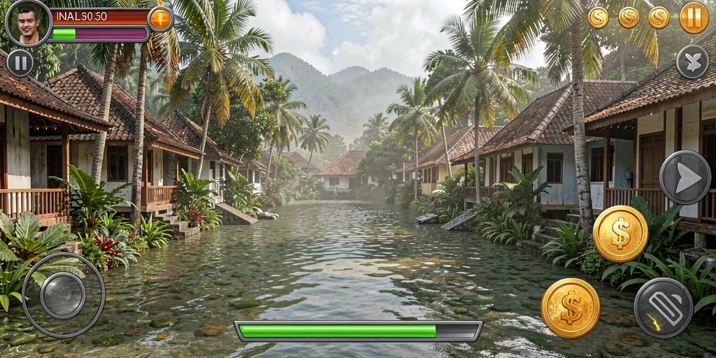 Grafis yang indah dan mendetail di setiap level.