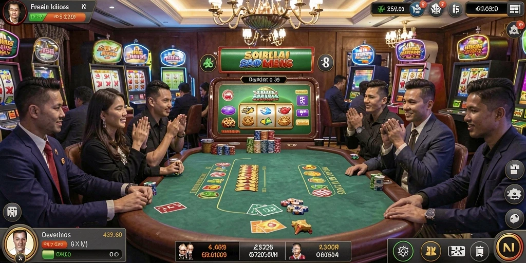Fitur sosial untuk bermain bersama teman.
